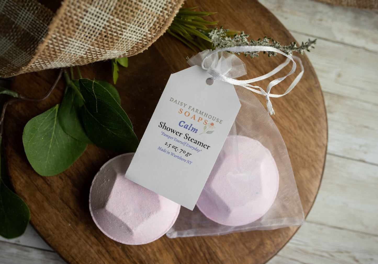 Our Calm Lavender & Menthol Essential Oil Shower Fizzies the perfect relaxation for the end of the day. 
