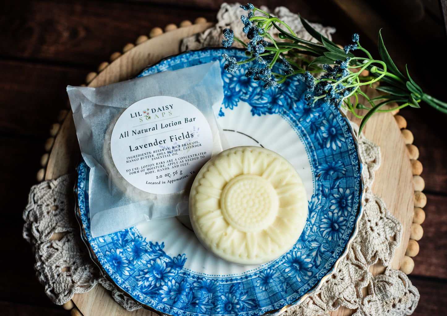 All Natural Beeswax Lotion Bar Lil Daisy Soaps Body Care Lavender