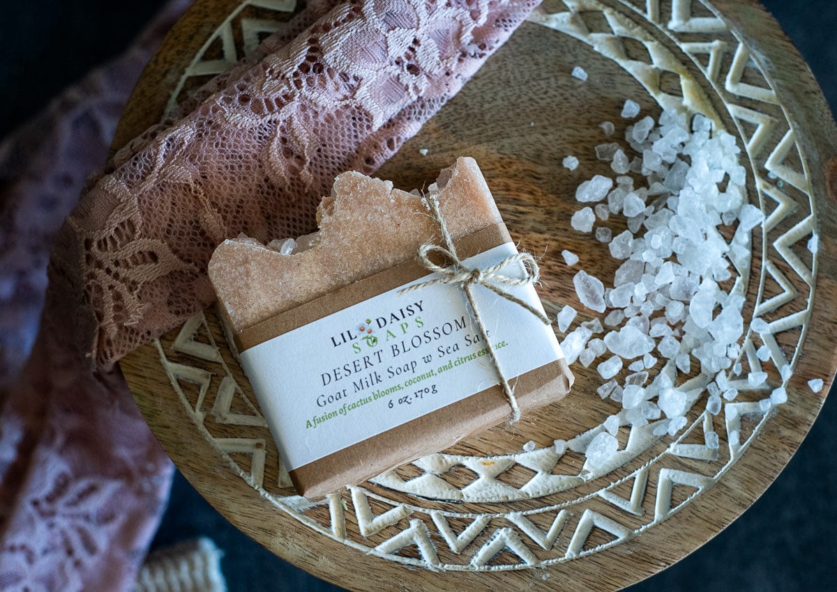 Goat Milk Soap: Sea Salt Bar Lil Daisy Soaps Handmade Soap
