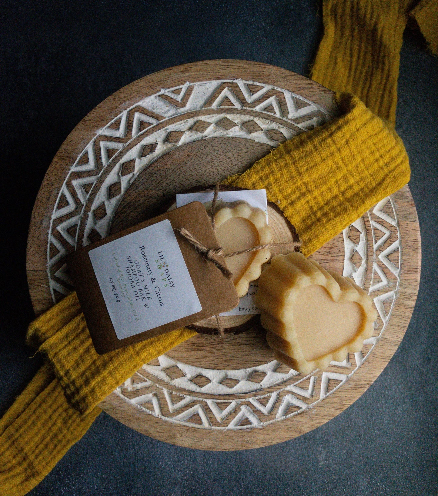 Goat Milk Soap: Shampoo Bar Rosemary & Citrus Lil Daisy Soaps