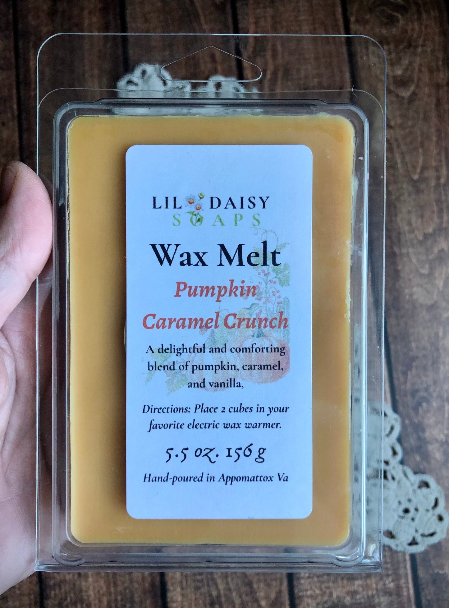 Pumpkin Caramel Crunch Wax Melts Lil Daisy Soaps 5.5