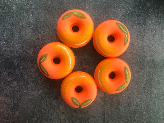 Handpainted Peach Donut Bath Bombs