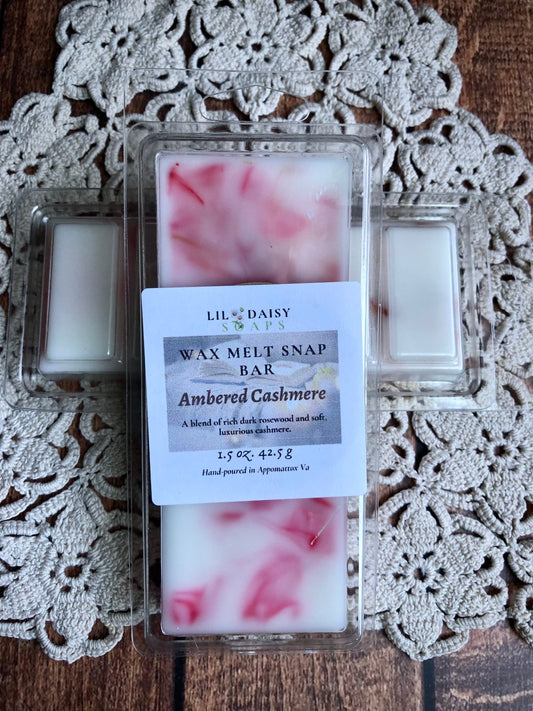 Ambered Cashmere Wax Melts Lil Daisy Soaps 
