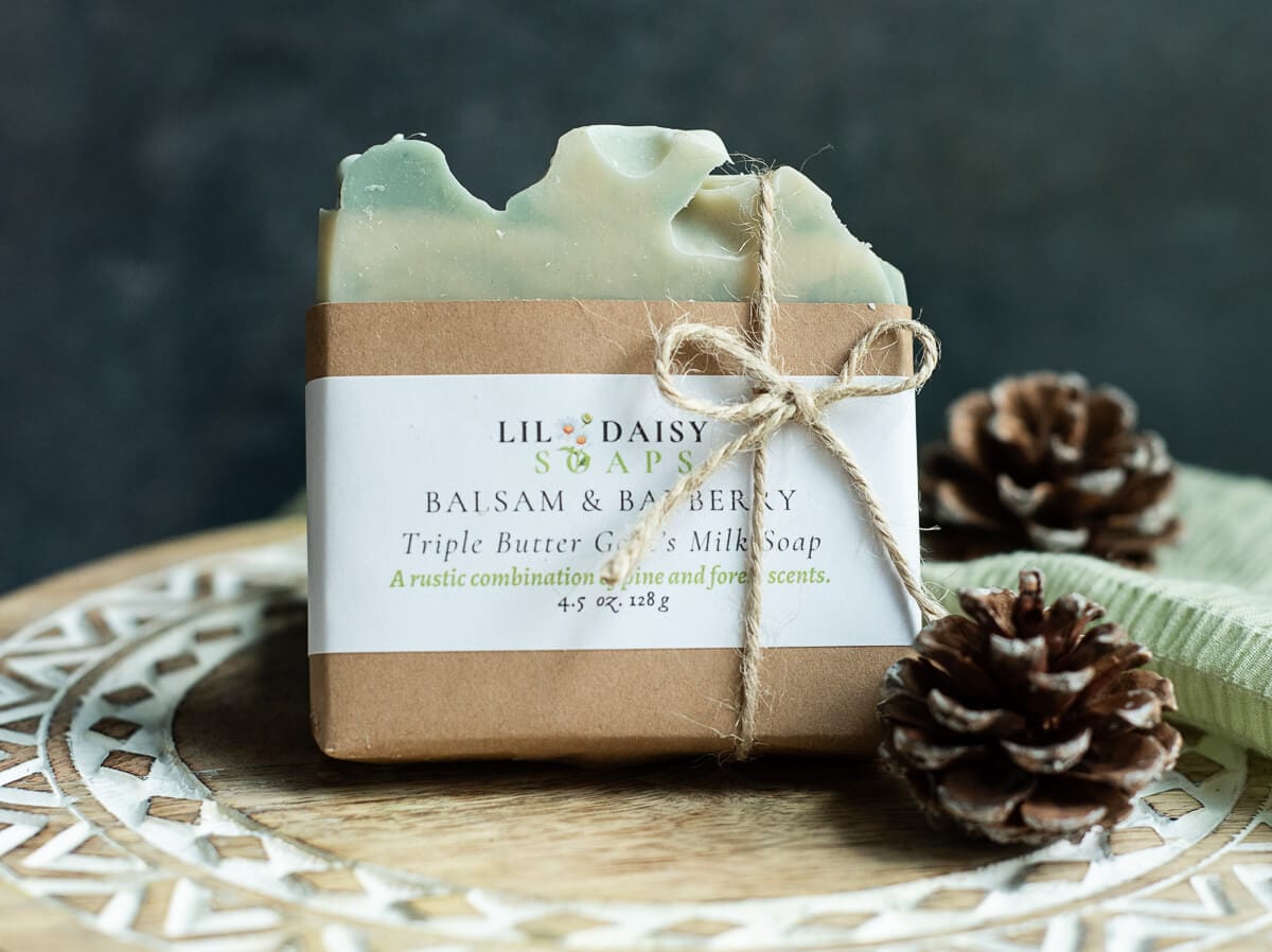 Goat Milk Soap: Balsam & Bayberry Lil Daisy Soaps Handmade Soap