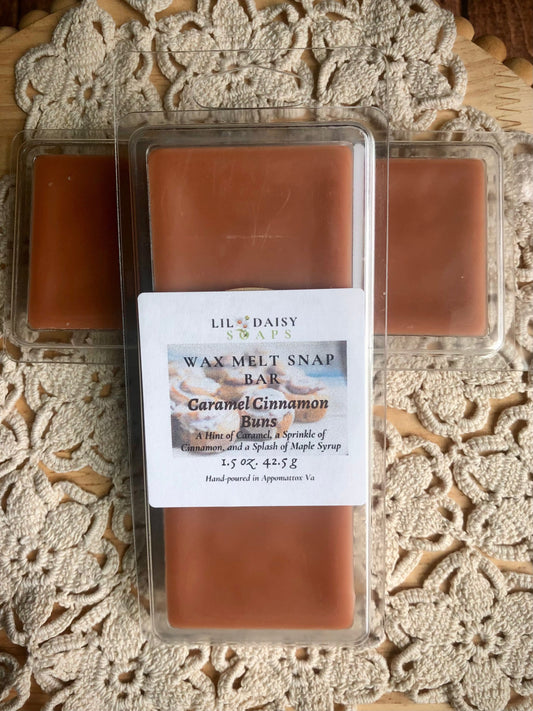 Caramel Cinnamon Bun Wax Melt Lil Daisy Soaps  Wax Melts