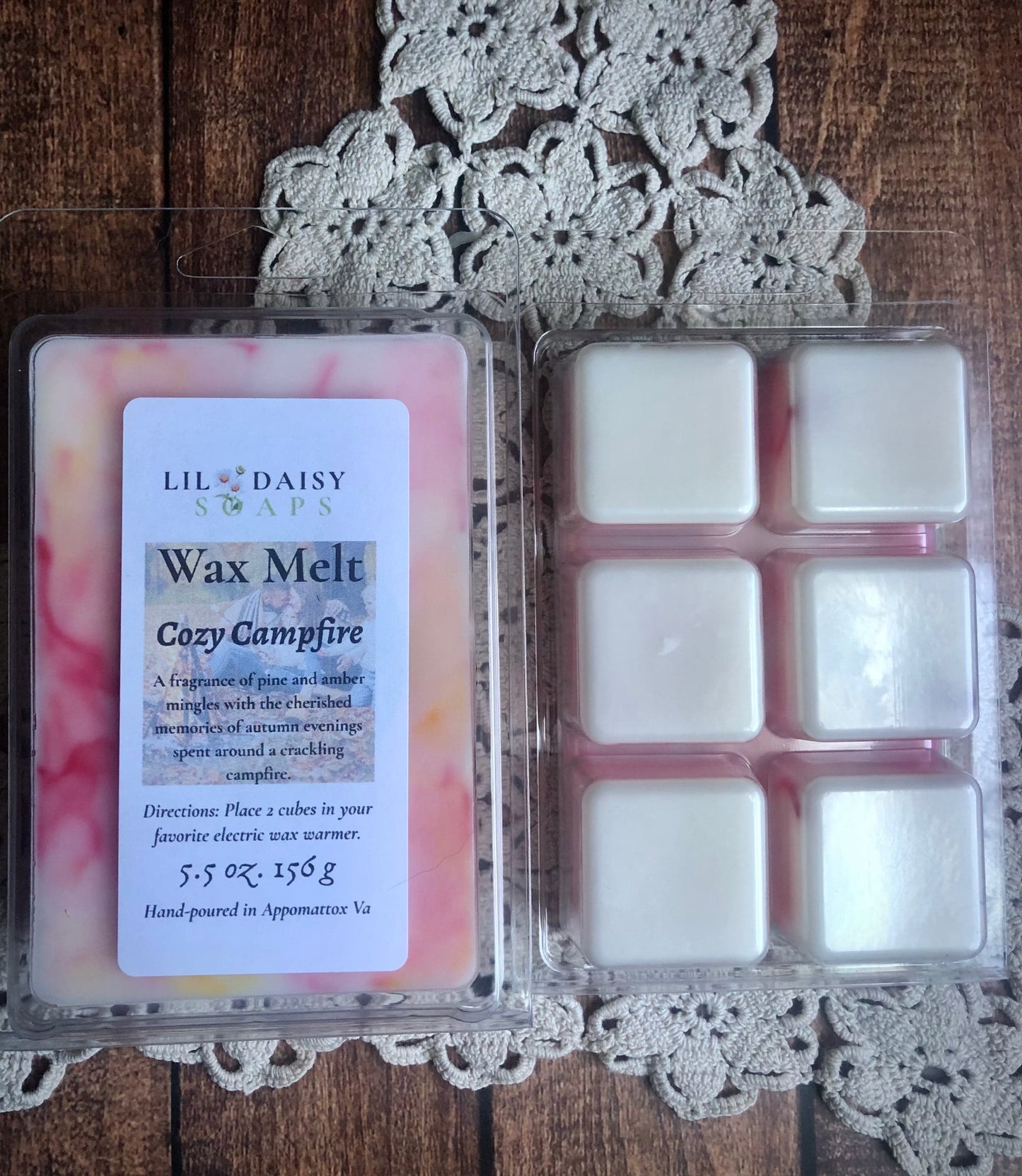 Cosy Campfire Wax Melts Lil Daisy Soaps 