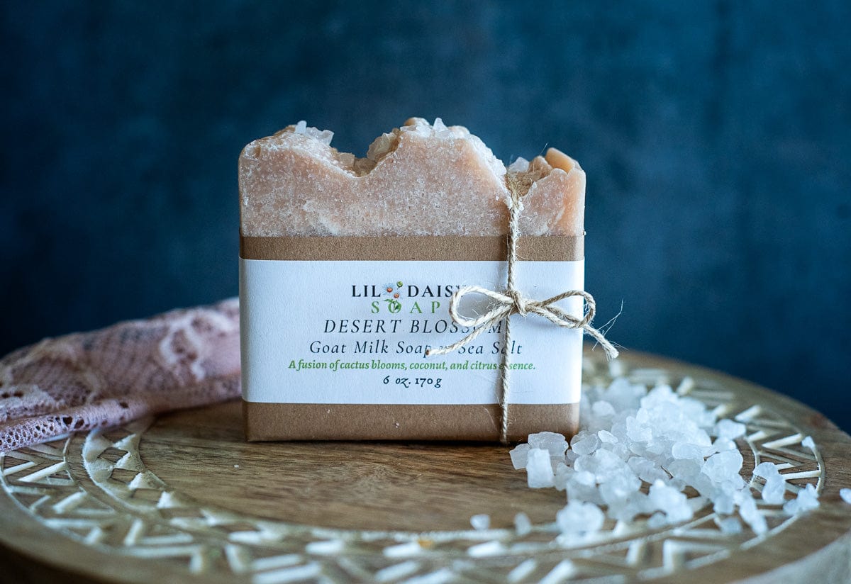 Goat Milk Soap: Sea Salt Bar Lil Daisy Soaps  Handmade Soap