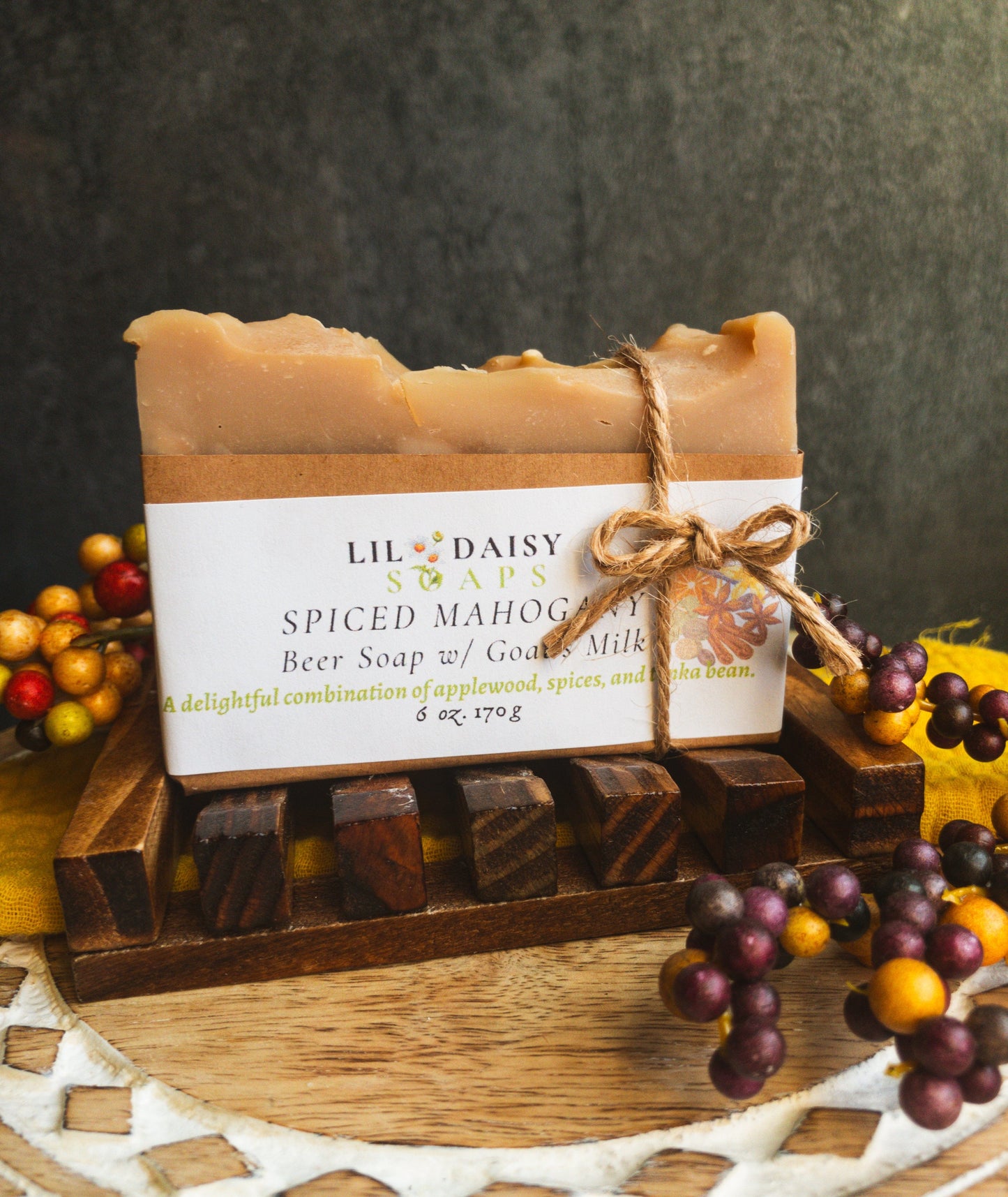 Goat Milk Soap: Spiced Mahogany Beer Bar Lil Daisy Soaps  Handmade Soap