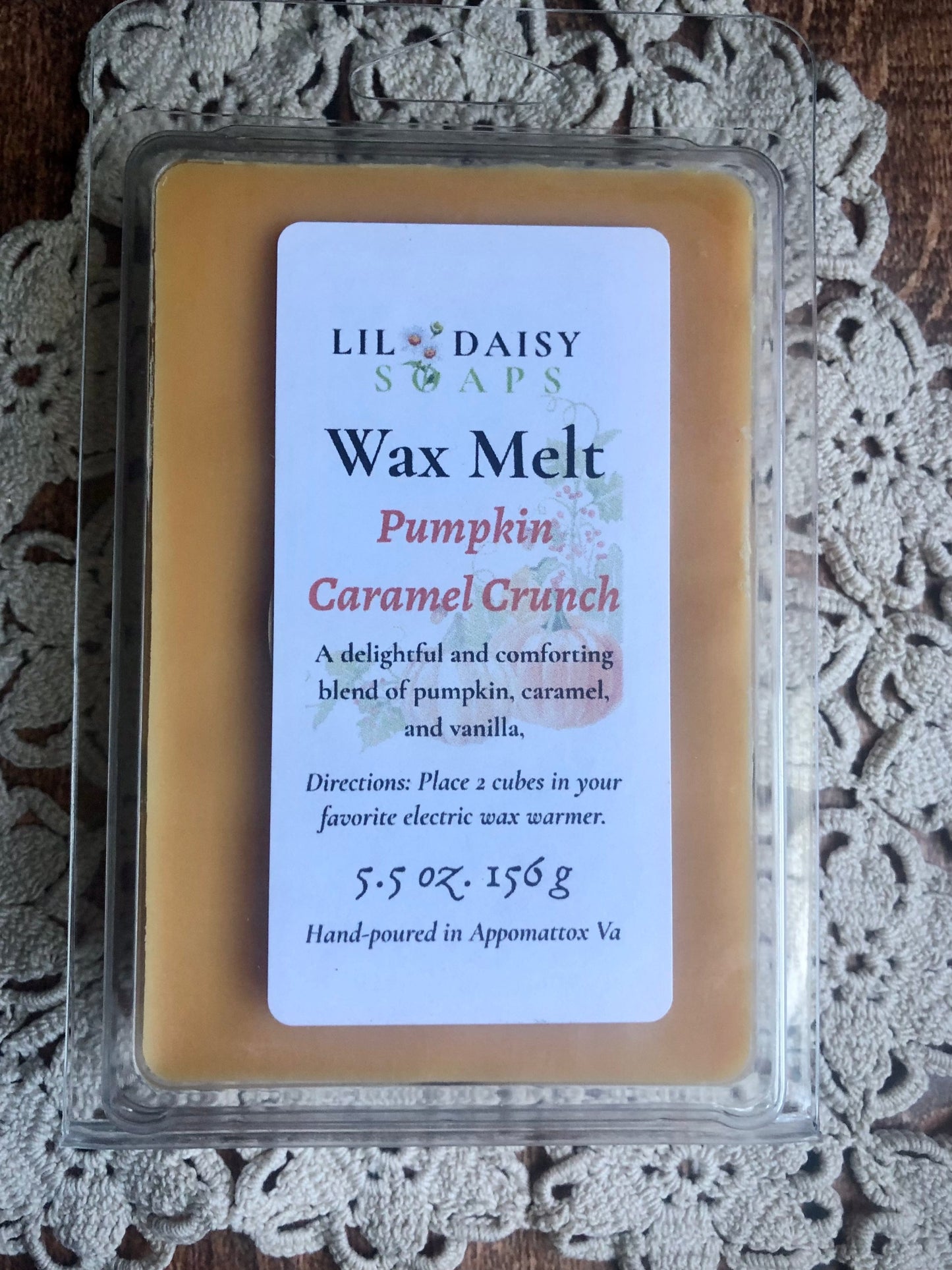Pumpkin Caramel Crunch Wax Melts Lil Daisy Soaps 
