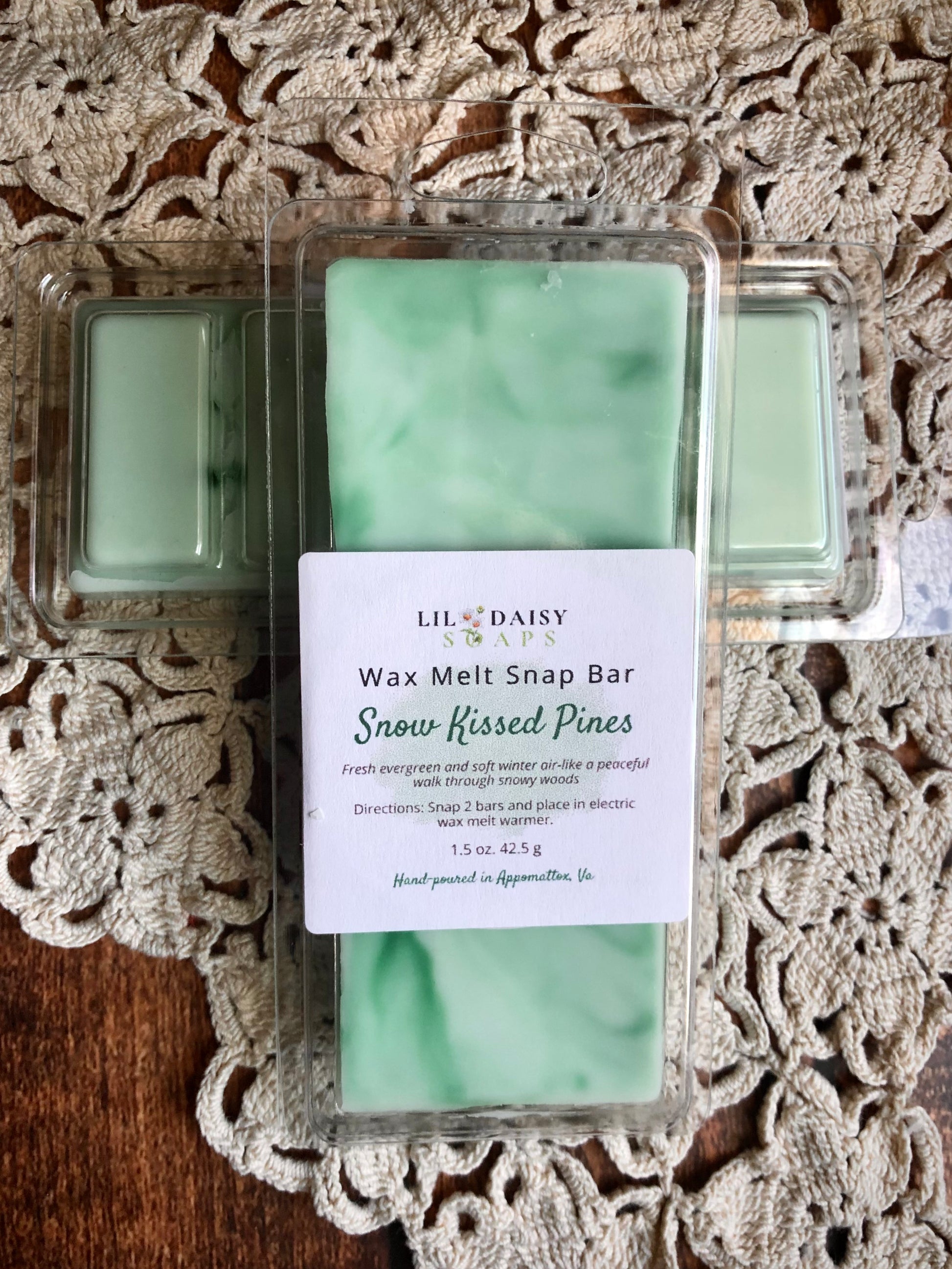 Snow Kissed Pines Snap Bar Wax Melts Lil Daisy Soaps  Wax Melts