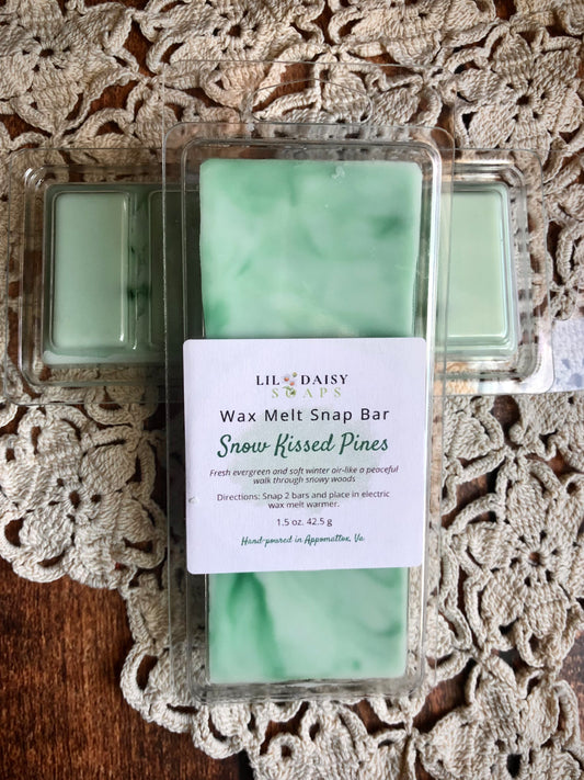 Snow Kissed Pines Snap Bar Wax Melts Lil Daisy Soaps  Wax Melts