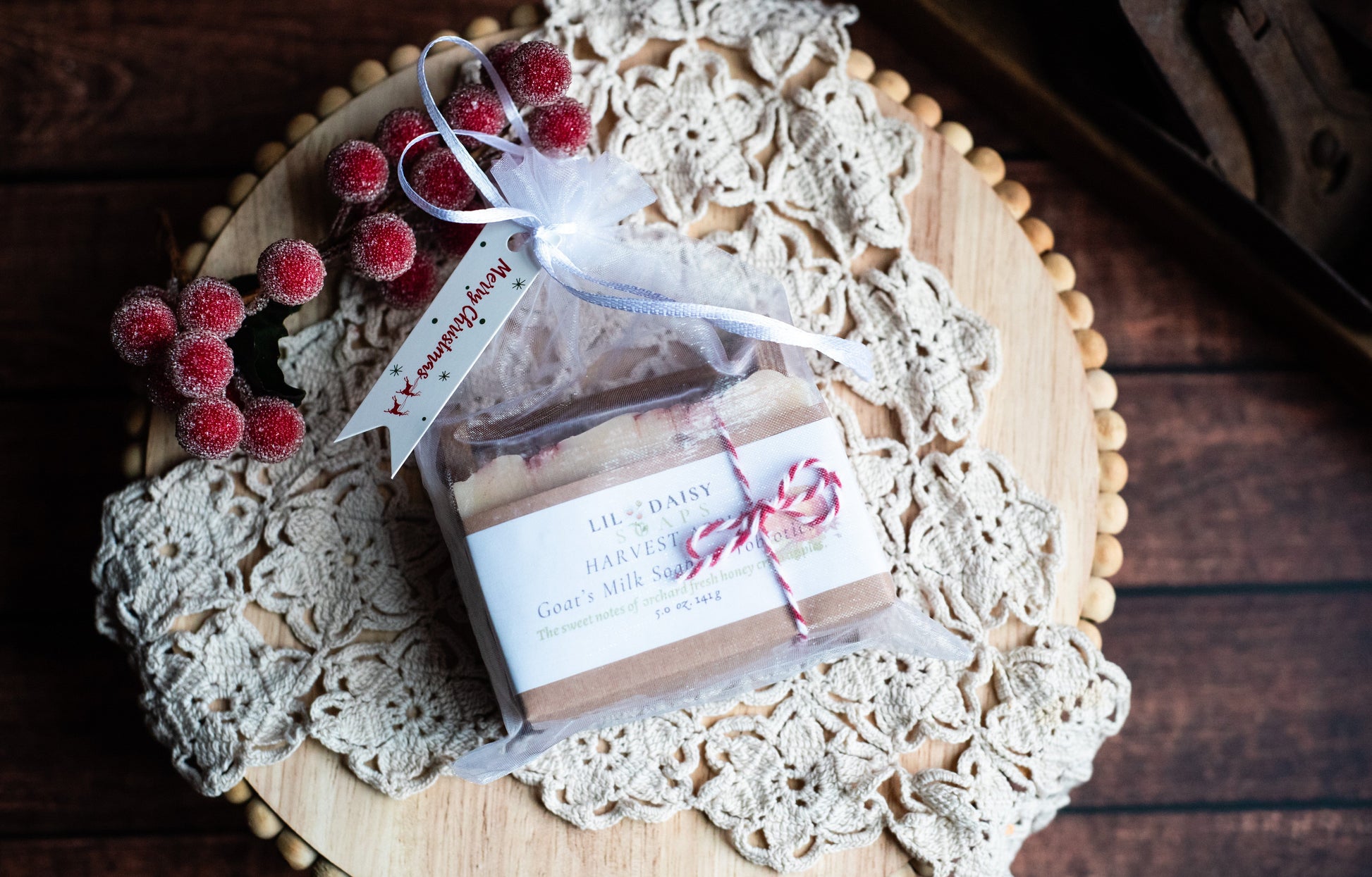 Soap with Bamboo Draining Soap Dish Set Lil Daisy Soaps  Handcrafted Soap