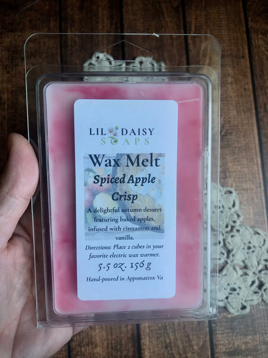 Spiced Apple Crisp Wax Melts Lil Daisy Soaps  5.5 oz