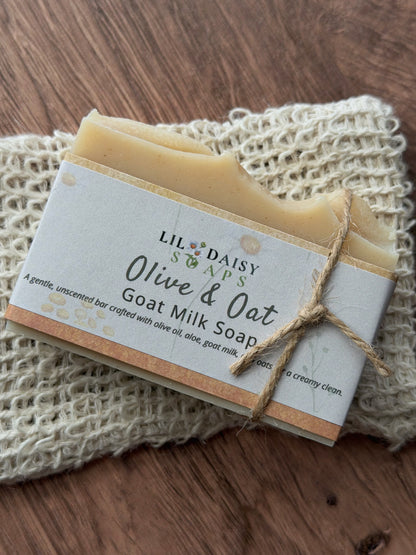 Unscented Olive & Oat Goat Milk Soap Bar