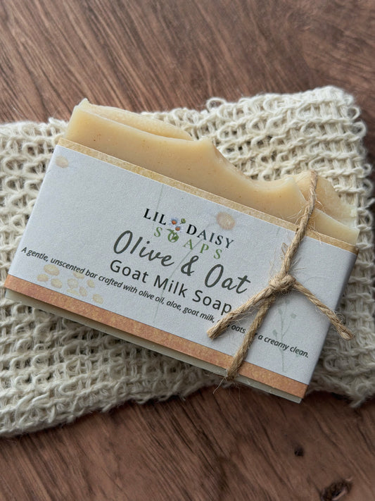Unscented Olive & Oat Goat Milk Soap Bar