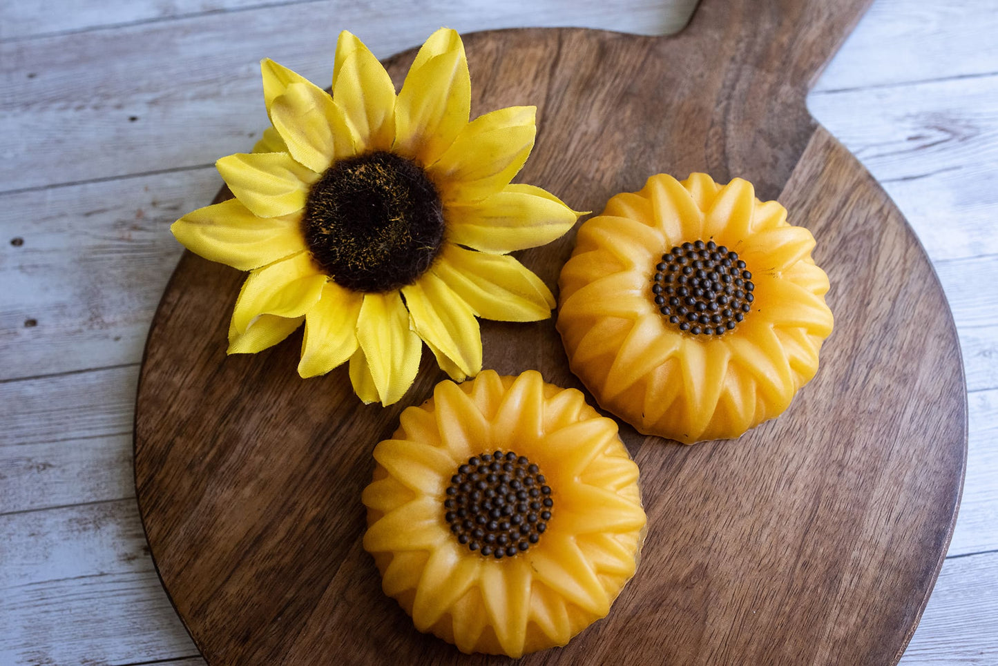 Sunflower Loofah Soaps made with sulfate free soap